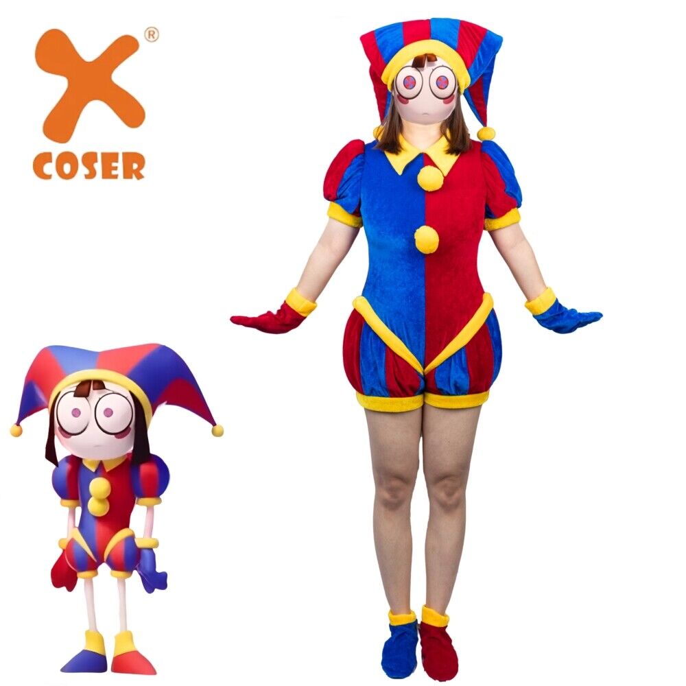 【Neu eingetroffen】Xcoser The Amazing Digital Circus Pomni Cosplay Kost