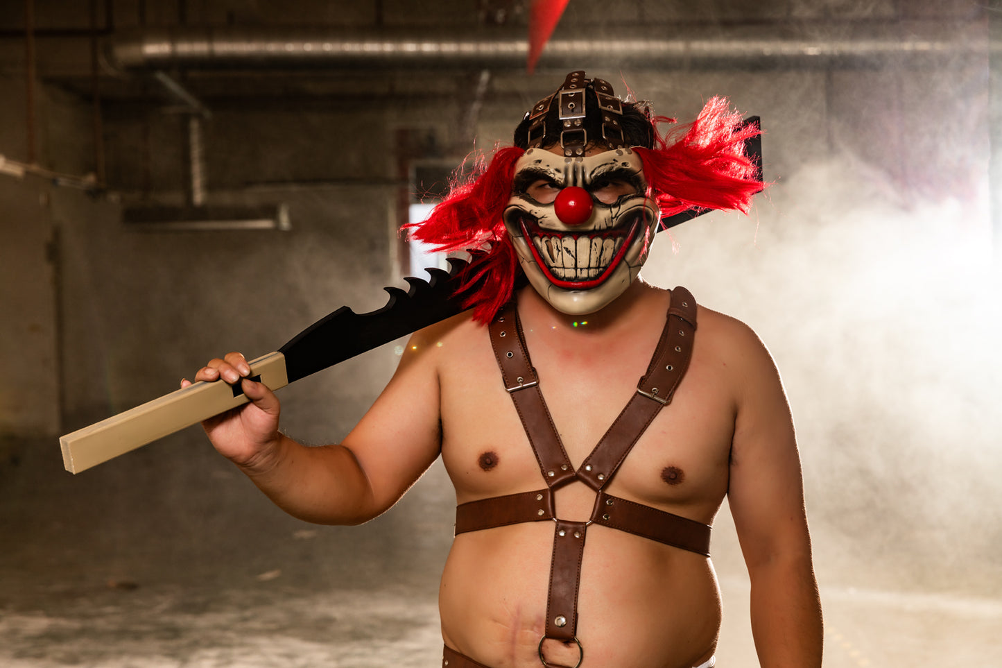 Xcoser Twisted Metal Sweet Tooth Clown Cosplay Gürtel Requisiten Kostümzubehör