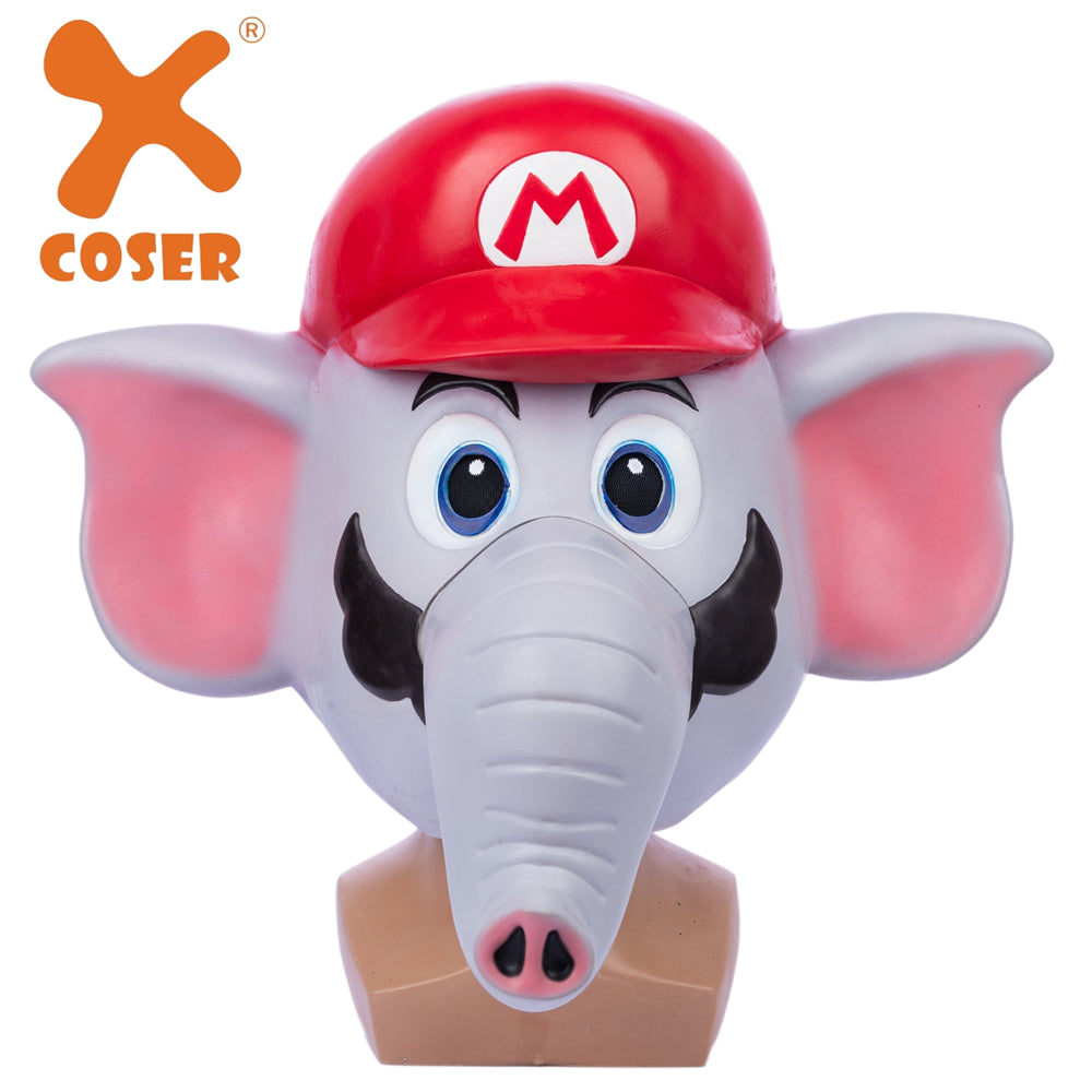 【Große Promotion】Xcoser Super Mario Bros Elefantenmaske Latex