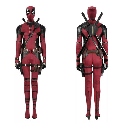 【Neu eingetroffen】Xcoser 2024 Deadpool 3 Lady Deadpool Cosplay Kostüm Overall Maske Outfit für Halloween