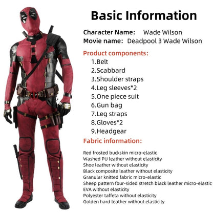 【Neu eingetroffen】Xcoser Deadpool 3 Wade Wilson Wolverine Cosplay Kostüm Overall Outfit 1:1 Repliken