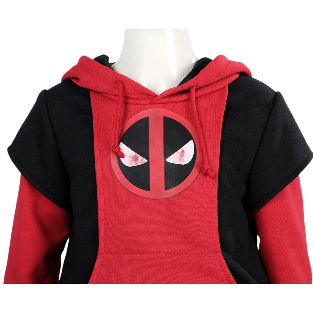 【Neu eingetroffen】Xcoser Kinder Deadpool 3 Kidpool Cosplay Kostüm Maske Tasche Gürtel Handschuhe Komplettset