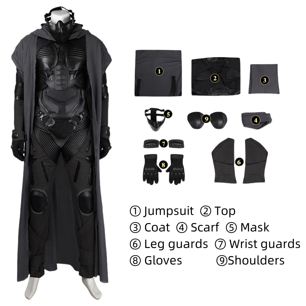 【Neu eingetroffen】Xcoser Dune: Teil Zwei Paul Atreides Cosplay Kostüm Outfit Overall Anzug Requisite Komplettset