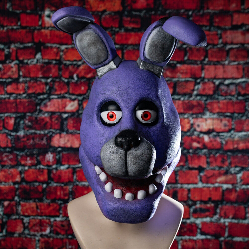 Xcoser Five Nights at Freddy's Bonnie Rabbit Cosplay Masken Latex Vollkopf Erwachsene Halloween