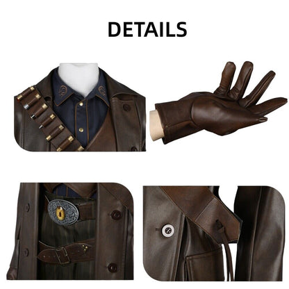 【Neu eingetroffen】Xcoser 2024 Hot Fallout The Ghoul Cosplay Kostüm Hut Gürtel Zubehör Komplettset