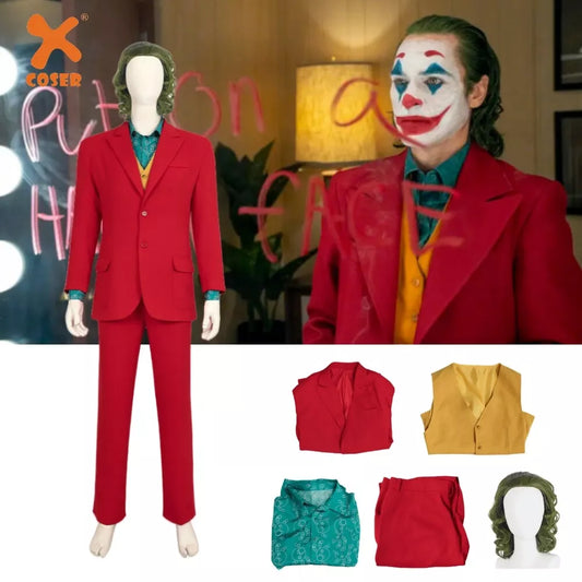 【Neu eingetroffen】Xcoser Joker: Folie à Deux Arthur Cosplay Kostüm Hut Gürtel Zubehör Komplettset