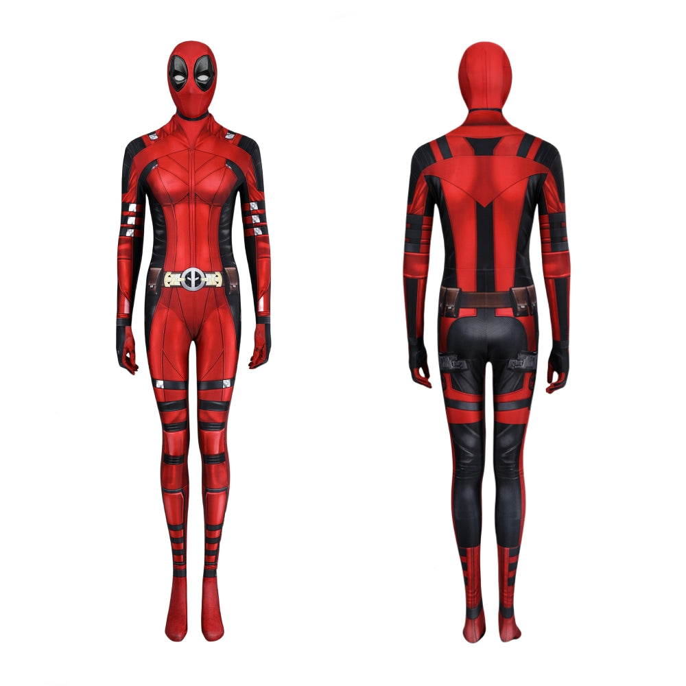 【Neu eingetroffen】Xcoser Deadpool3 Lady Deadpool Cosplay Kostüm Bruce Bodysuit Overall Halloween