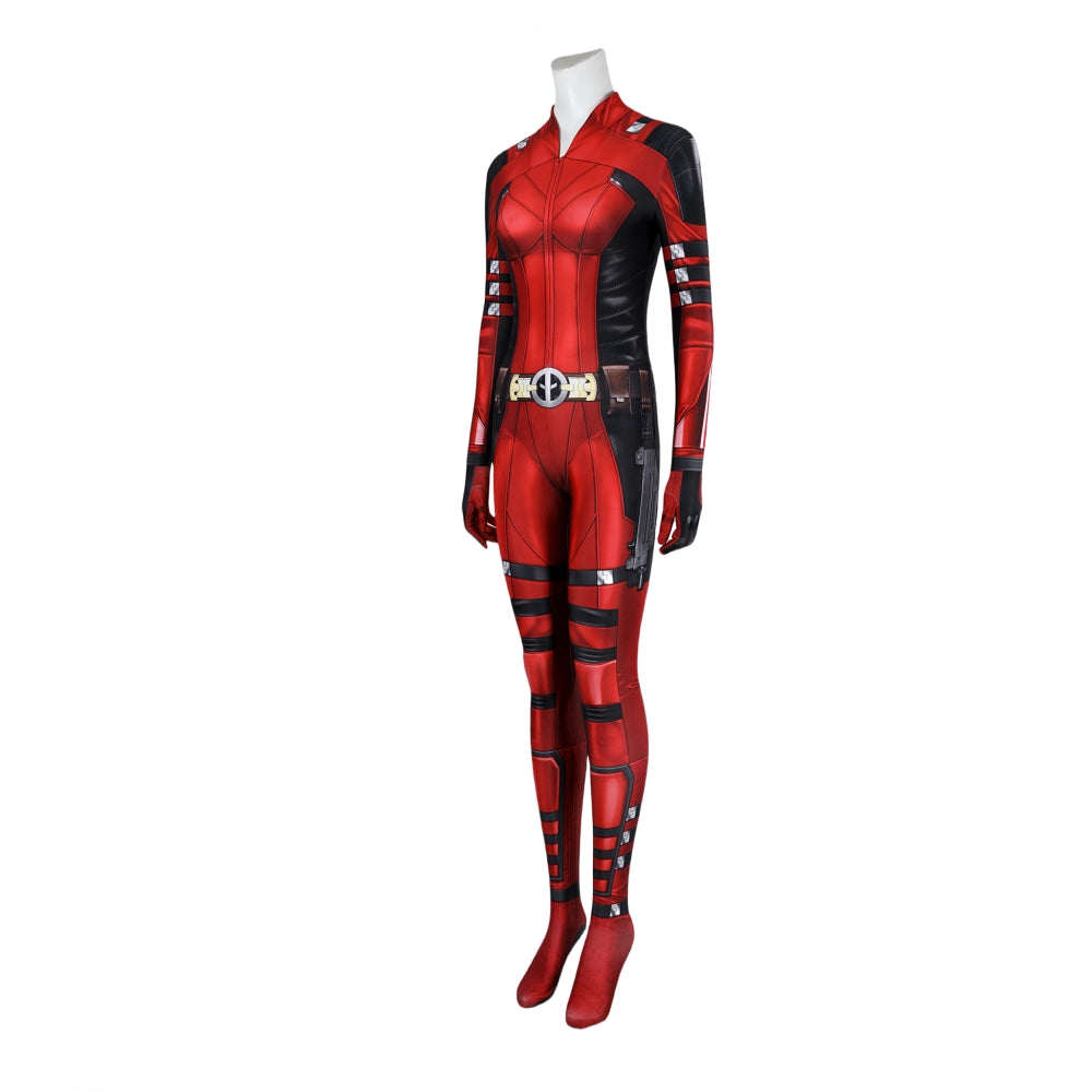 【Neu eingetroffen】Xcoser Deadpool3 Lady Deadpool Cosplay Kostüm Bruce Bodysuit Overall Halloween