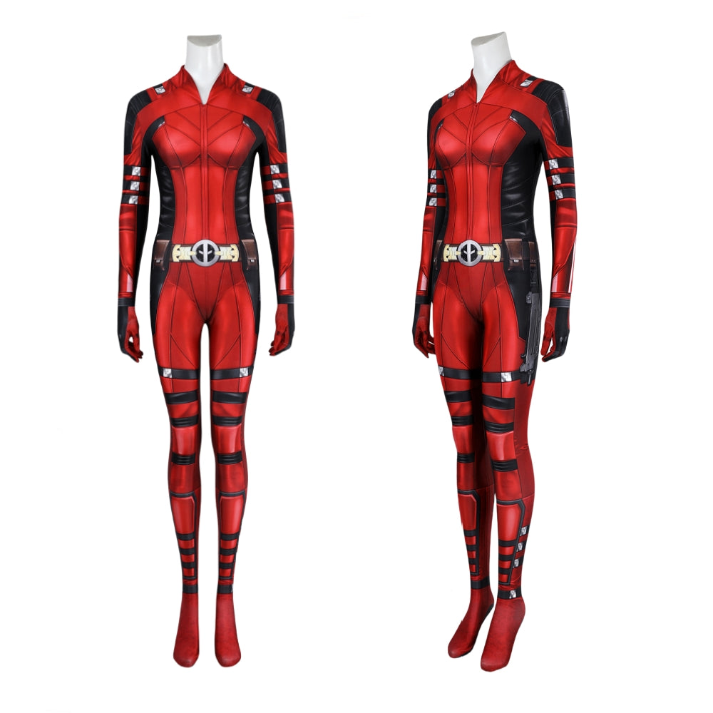 【Neu eingetroffen】Xcoser Deadpool3 Lady Deadpool Cosplay Kostüm Bruce Bodysuit Overall Halloween