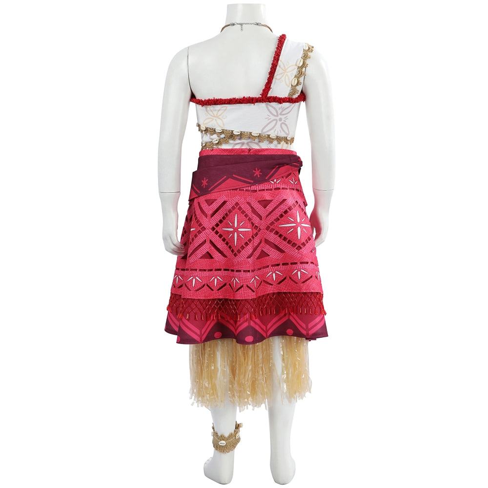 【Neu eingetroffen】Xcoser Moana 2 Prinzessin Moana Cosplay-Kostüm mit Halskette Partykleid