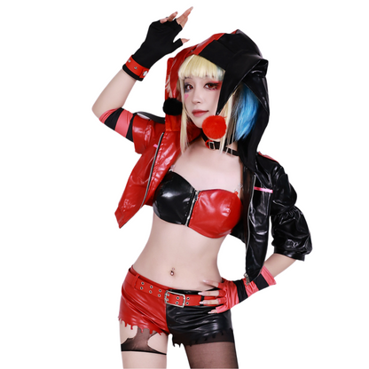 【Neu eingetroffen】Xcoser Suicide Squad ISEKAI Harley Quinn Cosplay Kostüm Perücke Outfit Halloween