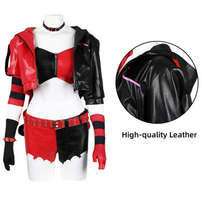 【Neu eingetroffen】Xcoser Suicide Squad ISEKAI Harley Quinn Cosplay Kostüm Perücke Outfit Halloween