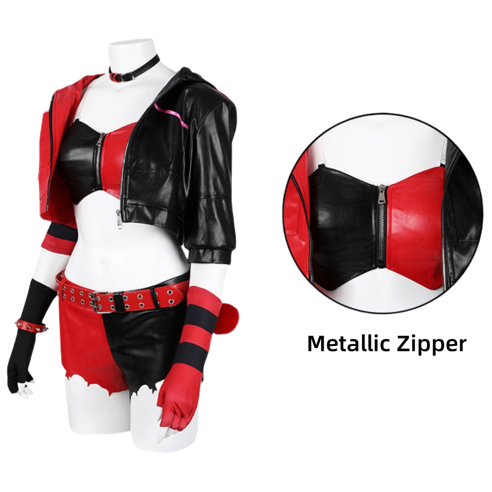 【Neu eingetroffen】Xcoser Suicide Squad ISEKAI Harley Quinn Cosplay Kostüm Perücke Outfit Halloween