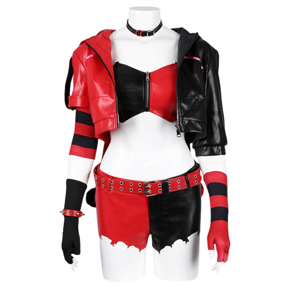 【Neu eingetroffen】Xcoser Suicide Squad ISEKAI Harley Quinn Cosplay Kostüm Perücke Outfit Halloween