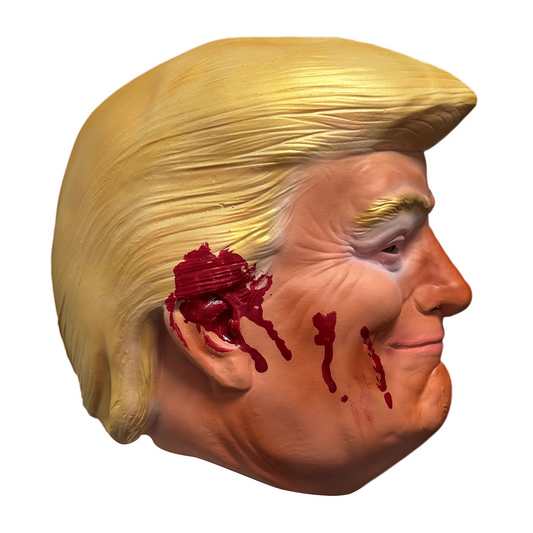 【Neu eingetroffen】Xcoser 2024 Neue Donald Trump Cosplay Maske Latex Vollen Kopf Ohr-Bleeding Maske Halloween