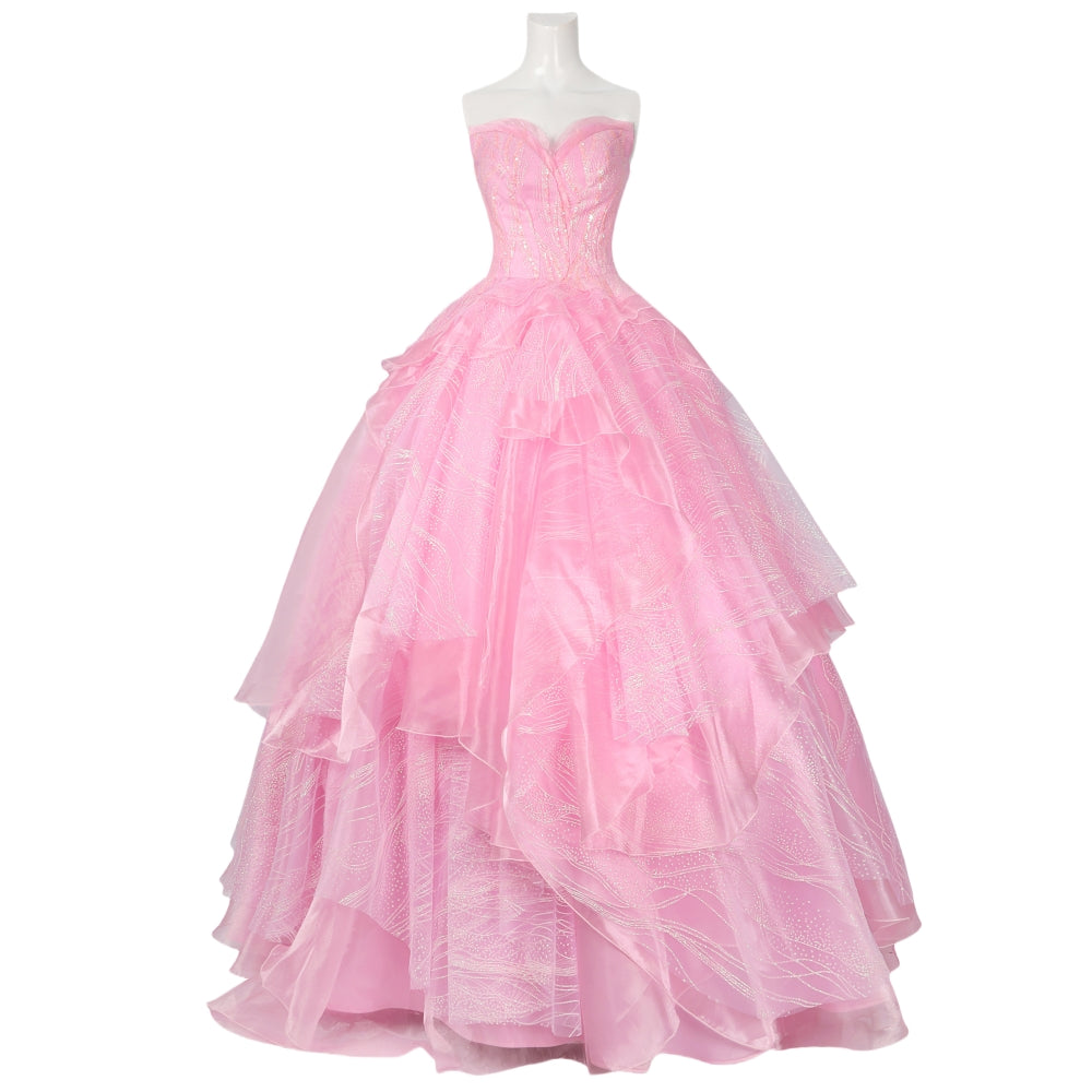 【Neu eingetroffen】Xcoser Wicked Part One Glinda Cosplay Abendkleid mit Kronenohrringen Rollenspielkostüm