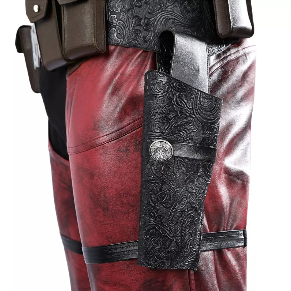 【Neu eingetroffen】Xcoser Deadpool 3 Wade Wilson Cowboy Deadpool Cosplay Kostüm Overall Komplettset