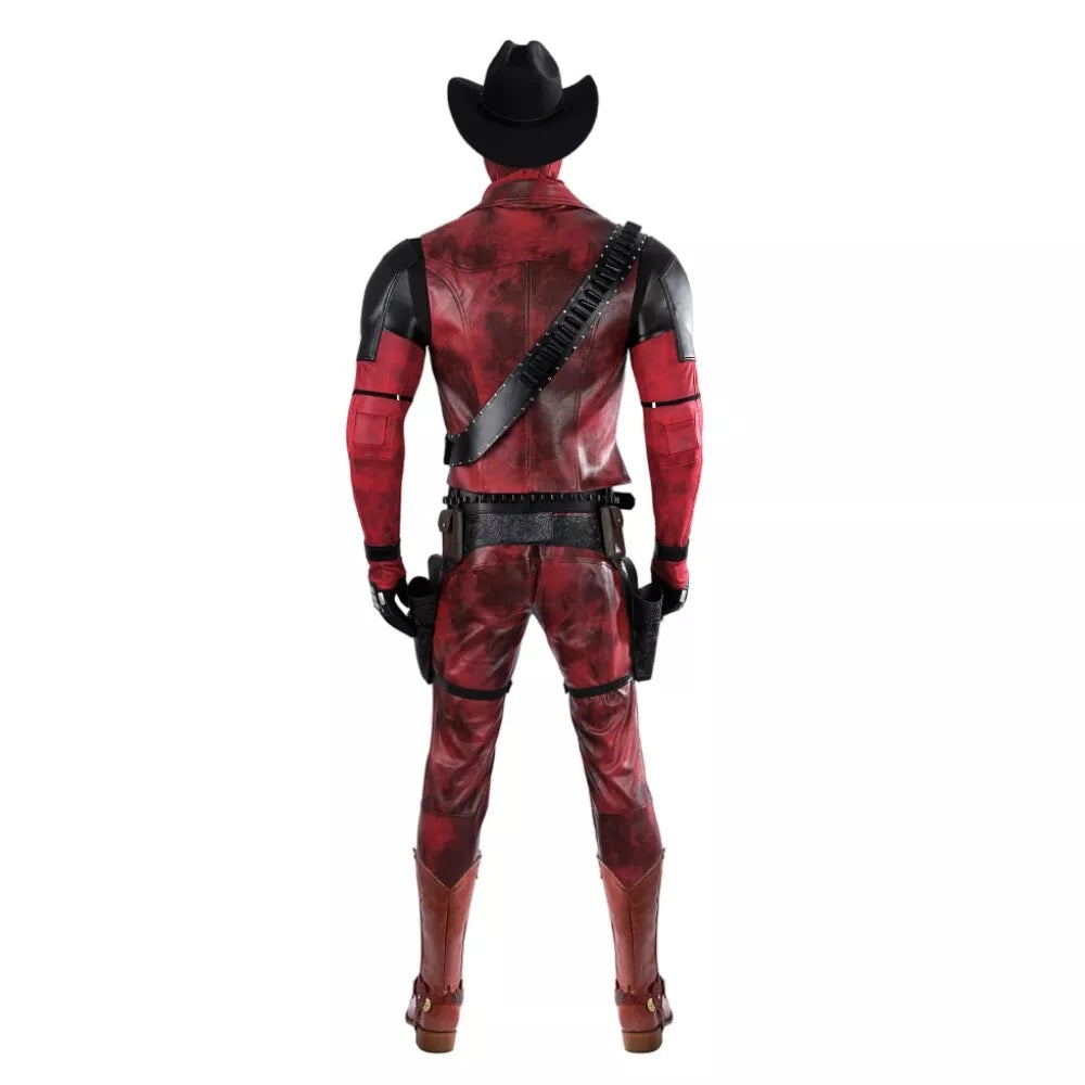 【Neu eingetroffen】Xcoser Deadpool 3 Wade Wilson Cowboy Deadpool Cosplay Kostüm Overall Komplettset