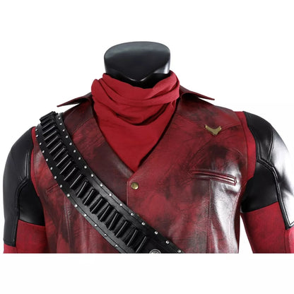 【Neu eingetroffen】Xcoser Deadpool 3 Wade Wilson Cowboy Deadpool Cosplay Kostüm Overall Komplettset