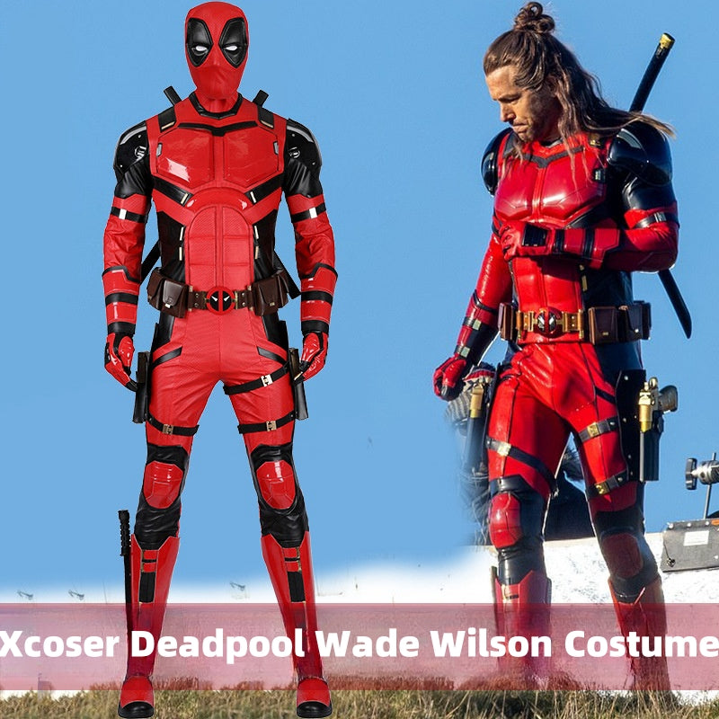 【Neu eingetroffen】 Xcoser Deadpool3 Wade Wilson Hellrot Cosplay-Kostüm